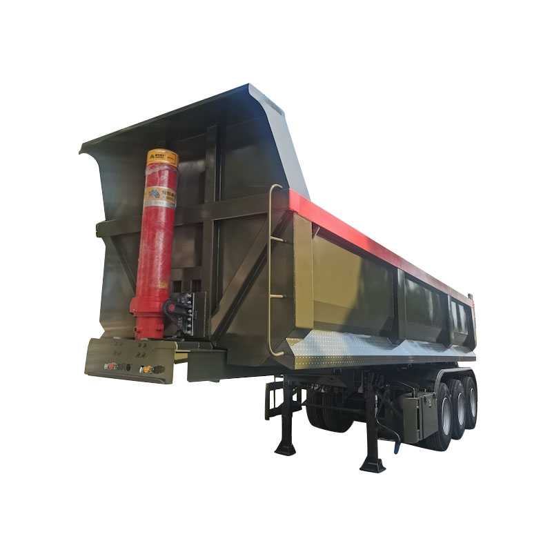 Tunga 3 axlar u form dumper semi trailers med fuwa axel hyva hydraulsystem